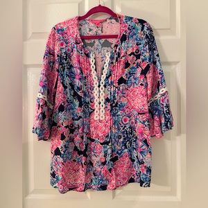 Lilly Pulitzer Hollie Tunic Top in Turtle Amazement print